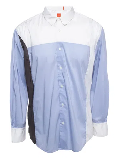 Pre-owned Hugo Boss Panelled Cotton Shirt In White