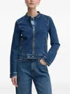 Hugo Boss Panelled Denim Jacket In Blue