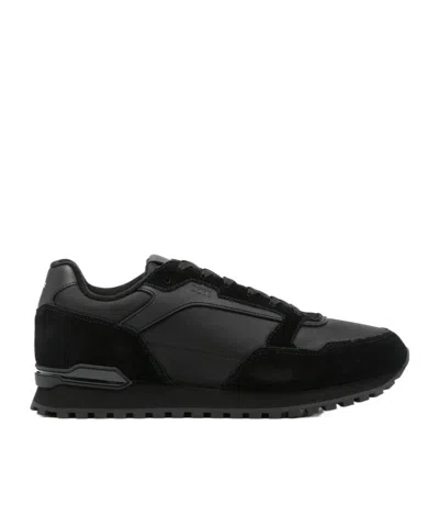 Hugo Boss Panelled-design Sneakers In Black