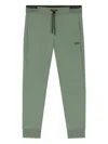Hugo Boss Panelled Drawstring Sweatpants In Green