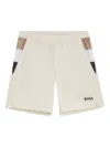 Hugo Boss Panelled Elastic-waist Shorts In Neutral