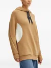 Hugo Boss Panelled Hoodie In Brown