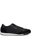 Hugo Boss Panelled Lace-up Low-top Sneakers In Black