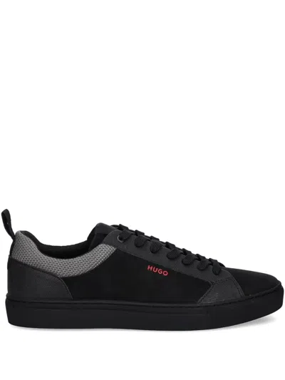 Hugo Boss Panelled Lace-up Sneakers In Animal Print