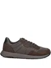 Hugo Boss Panelled Lace-up Sneakers In Brown