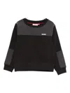 Hugo Boss Panelled Long-sleeved Sweatshirt In Black