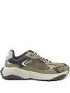 Hugo Boss Low-top Trainers With Open-mesh Uppers In Green