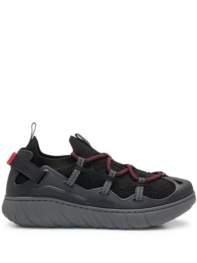 Hugo Boss Panelled Slip-on Sneakers In Schwarz