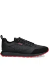 Hugo Boss Panelled Sneakers In 黑色