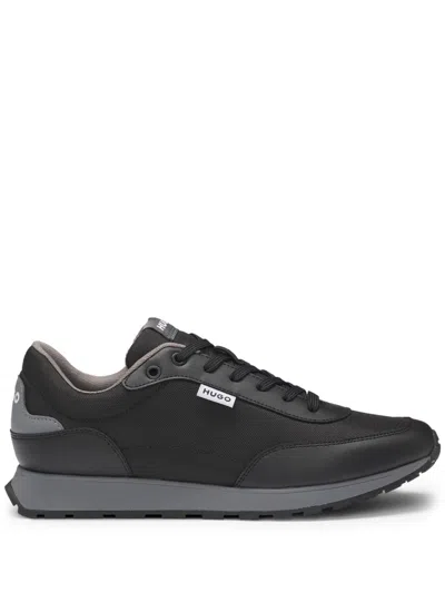Hugo Boss Panelled Sneakers In Black