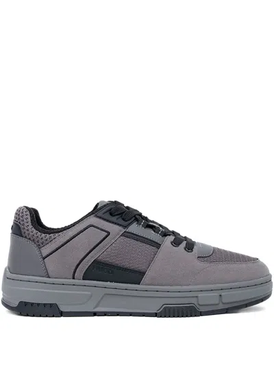 Hugo Boss Panelled Sneakers In Gray