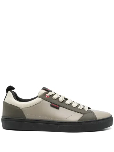 Hugo Boss Panelled Sneakers In Green