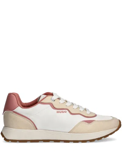 Hugo Boss Panelled Sneakers In White