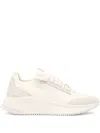 Hugo Boss Panelled Suede Sneakers In Neutrals