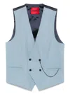 Hugo Boss Panelled Waistcoat In Blue