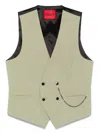 Hugo Boss Panelled Waistcoat In Green