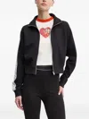 Hugo Boss Panelled Zip-up Top In Black