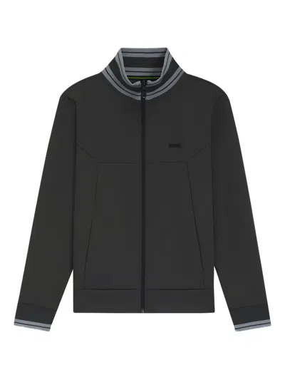 HUGO BOSS PANELLED ZIP-UP TRACK JACKET