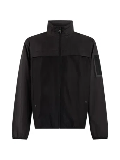 Hugo Boss Panelled Zip-up Jacket In Burgundy