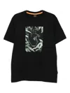 Hugo Boss Panther-print T-shirt In Black