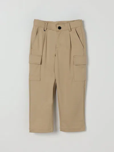 Hugo Boss Pants Boss Kids Color Beige In Sand