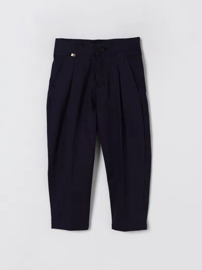 Hugo Boss Pants Boss Kids Color Marine In Blue
