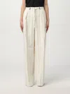 Hugo Boss Womens Open Miscellaneous Pinstriped Wide-leg High-rise Stretch Linen-blend Trousers In Multicolor