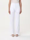 Hugo Boss Pants Boss Woman Color White In ホワイト
