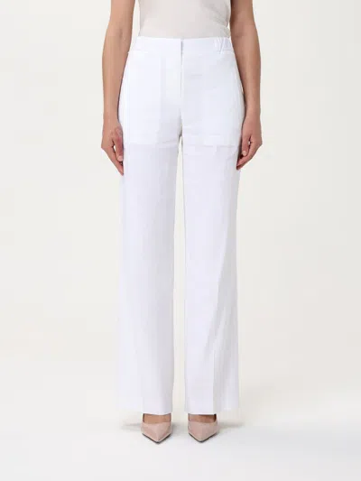 Hugo Boss Pants Boss Woman Color White In ホワイト