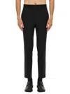 Hugo Boss Tailored Trousers With Belt Loops And Pockets In Black