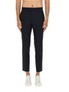 Hugo Boss Tailored Trousers With Belt Loops And Pockets In Blue
