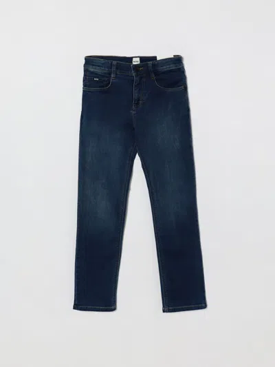 Hugo Boss Pants Boss Kids Color Denim In Blue