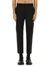 Hugo Boss Tailored Trousers With Belt Loops And Pockets In Black