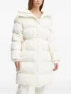 Hugo Boss Papera Drawstring Hooded Coat In White