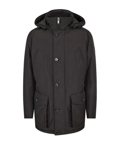 Hugo Boss Parka Coats In Black