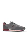 Hugo Boss Running-style Trainers In Mixed Materials With Raised Logo In Gray