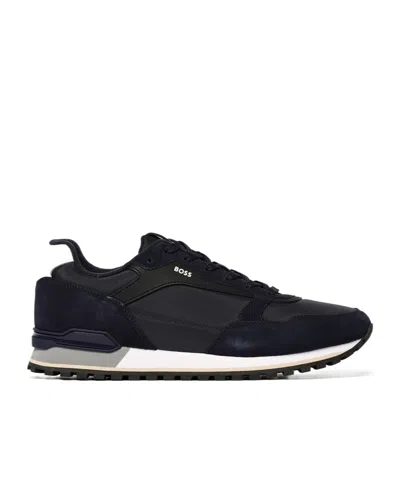 Hugo Boss Parkour Suede-panelled Sneakers