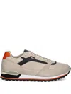 Hugo Boss Parkour Suede-panelled Sneakers In Neutrals
