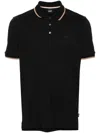 Hugo Boss Contrast Trim Parlay Polo Shirt In Black