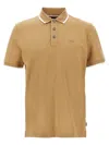 Hugo Boss Boss Parlay 190 Polo T Shirt Beige In Brown