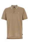 Hugo Boss Parlay 190 Polo Beige In Brown