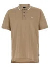Hugo Boss Parlay 190 Polo Beige In Beige