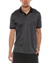 Hugo Boss Mercerised-cotton Polo Shirt With Two-tone Monogram Print In Black