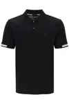 Hugo Boss Regular-fit Polo Shirt With Rubberized Logo In Black