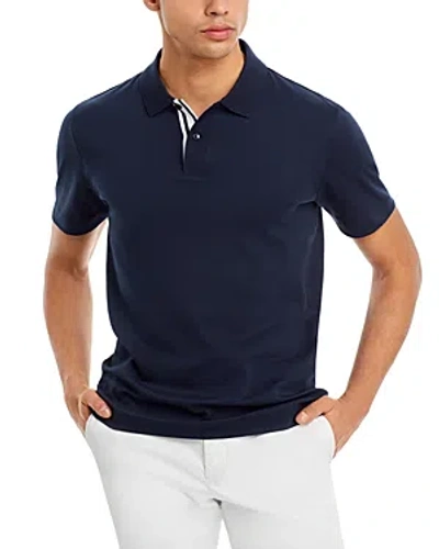 Hugo Boss Parlay Regular Fit Cotton Polo Shirt In Dark Blue