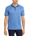 Hugo Boss Parlay Regular Fit Mercerized Cotton Polo Shirt In Open Blue