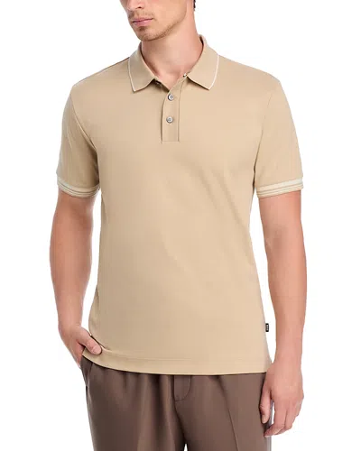 Hugo Boss Parlay Regular Fit Polo Shirt In Sand