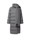 Hugo Boss Pashiza Reversible Long Down Jacket In Gray
