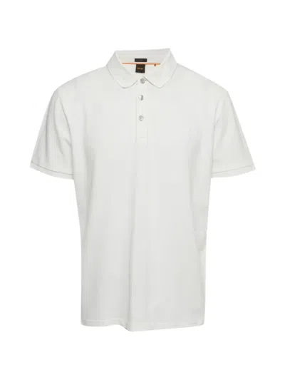 Pre-owned Hugo Boss Passenger Slim-fit Polo Shirt In White