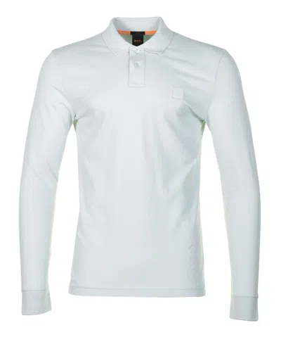 Hugo Boss Passerby Long Sleeve Polo Shirt 474 Open Blue